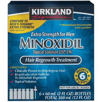 Minoxidil-5% Extra Strength Hair Regrowth For Men, 6 Month Supply