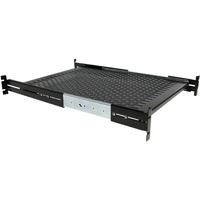 Startech.Com 2U Sliding Server Rack Mount Shelf - 20 To 30In Adjustable Mounting Depth - Vented - 50Lb - Heavy Duty Universal 19    Rack Shelf For Equipment Rack - 24In Deep (Unisldshf19)