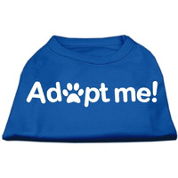 Mirage Pet Products Adopt Me Screen Print Shirt Small Blue