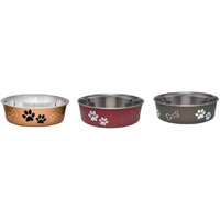 Loving Pets - Bella Bowls - Dog Food Water Bowl No Tip Stainless Steel Pet Bowl No Skid Spill Proof (Medium, Copper)