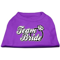 Mirage Pet Products 8-Inch Team Bride Screen Print Shirt For Pets X-Small Purple