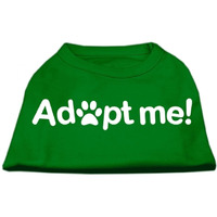 Mirage Pet Products Adopt Me Screen Print Shirt Small Green