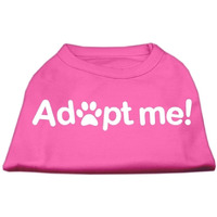 Mirage Pet Products Adopt Me Screen Print Shirt Large Bright Pink
