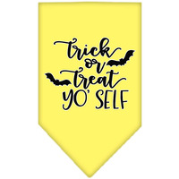 Mirage Pet Products Happy Halloween Screen Print Bandana For Pets Large Yellow
