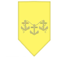 Mirage Pet Products Anchors Rhinestone Bandana Large Yellow
