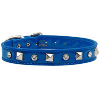 Patent Crystal And Pyramid Collars Blue 16