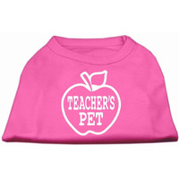 Mirage Pet Products Teachers Pet Screen Print Shirt Small Bright Pink