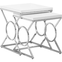 Monarch Specialties I Nesting Table White