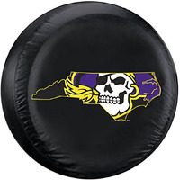 Fremont Die East Carolina Pirates Ncaa Spare Tire Cover (Standard) (Black)