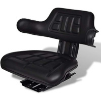 Vidaxl Tractor Seat With Backrest Black