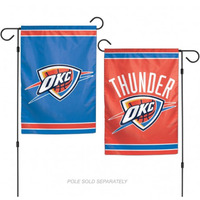 Oklahoma City Thunder Flag 12X18 Garden Style 2 Sided