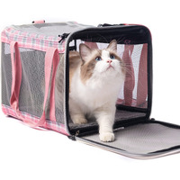 Expawlorer Cat Carrier Large, Soft-Sided Pet Carrier For Cat,Top Load Cat Travel Carriers For Medium Cats Under 25, Airline Approved Pet Bag Carriers Fit 2 Kitties Small Dogs