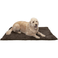 Furhaven Muddy Paws Absorbent Chenille Shammy Bath Towel & Pet Rug - Mud (Brown) Extra Large