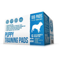 Bulldogology Premium Puppy Pee Pads With Adhesive Sticky Tape (24X24) Large Dog Training Wee Pads With 6 Layer Extra Quick Dry Bullsorbent Polymer Tech (100-Count, White)