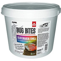 Fluval Bug Bites Color Enhancing Fish Food For Tropical Fish Granules For Medium To Large Sized Fish 4.4 Lb. A6599 Brown