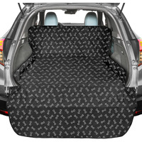 F-Color Suv Cargo Liner For Dogs, Water Resistant Pet Cargo Cover Dog Seat Cover Mat For Suvs Sedans Vans With Bumper Flap Protector, Non-Slip, Large Size Universal Fit, Bone