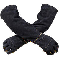 Ybb Animal Handling Anti-Bite/Scratch Gloves For Dog Cat Bird Parrot Pet (Black)