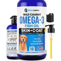 Omega 3 Fish Oil For Dogs - Better Than Salmon Oil For Dogs - Dog Fish Oil Supplement - Reduce Shedding & Itching - Supports Joints, Brain, Heart Health- Dog Skin And Coat Supplement - Fish Oil Liquid