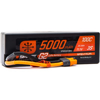 Spektrum 11.1V 5000Mah 3S 100C Smart G2 Hardcase Lipo Battery: Ic3, Spmx53S100H3, Multi