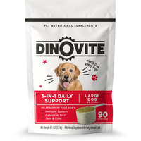 Dinovite Probiotic Supplement For Dogs - Omega 3 For Dogs - Hot Spot Relief - Skin & Coat Supplement For Dogs (90 Day Supply, Large Dogs (45+ Lbs))