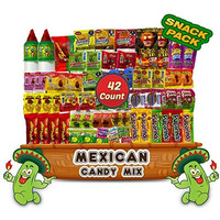 Lookon Mexican Candy (42 Count) Assortment - Mexican Candies Snacks - Dulce Mexicanos Surtidos Variety Of Spicy Sweet & Sour