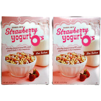Trader Joes Strawberry Yogurt Os - Two 12 Oz. Boxes