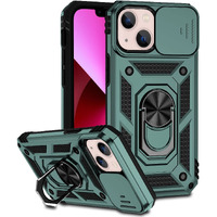 Hitaoyou Iphone 13 Case, Phone Case Iphone 13,Iphone 13 Case With Camera Cover & Kickstand Military Grade Shockproof Heavy Duty Protective With Magnetic Car Mount Holder Case For Iphone 13,Green