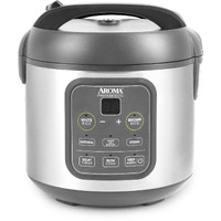 Aroma Professional Digital Rice Cooker, Multicooker, 4-Cup (Uncooked) / 8-Cup (Cooked), Steamer, Slow Cooker, Grain Cooker, 2Qt, Stainless Steel Exterior, Arc-994Sg