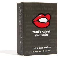 Thats What She Said Game - Third Expansion