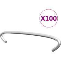 Vidaxl Gabion Hooks 100 Pcs Galvanized Steel 3.9""