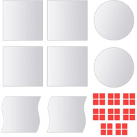 Vidaxl Eight Piece Mirror Tiles Multi-Shape Glass