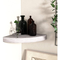 Vidaxl Wall Corner Shelf Concrete Gray 9.8""X9.8""X1.4"" Mdf