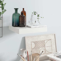 Vidaxl Floating Wall Shelf High Gloss White 9.1""X9.3""X1.5"" Mdf