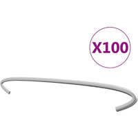 Vidaxl Gabion Hooks 100 Pcs Galvanized Steel 11.8""