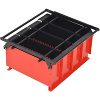 Vidaxl Paper Log Briquette Maker Steel 15""X12.2""X7.1"" Black And Red