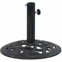 Vidaxl Umbrella Base Bronze 19.8 Lb 15.7"" Cast Iron