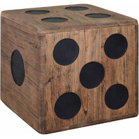 Vidaxl Storage Box Mindi Wood 15.7""X15.7""X15.7"" Dice Design