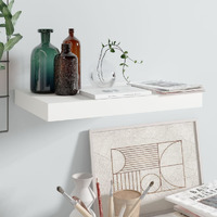 Vidaxl Floating Wall Shelf High Gloss White 15.7""X9.1""X1.5"" Mdf