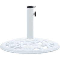 Vidaxl Umbrella Base White 26.5 Lbs 18.9"" Cast Iron