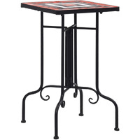 Vidaxl Mosaic Side Table Terracotta And White Ceramic