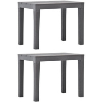 Vidaxl Patio Benches 2 Pcs Mocca Plastic