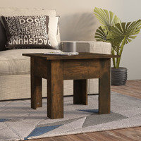 Vidaxl Coffee Table Smoked Oak 21.7""X21.7""X16.5"" Engineered Wood