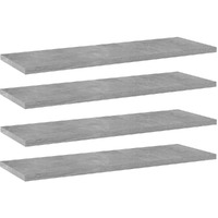 Vidaxl Bookshelf Boards 4 Pcs Concrete Gray 23.6""X7.9""X0.6"" Engineered Wood