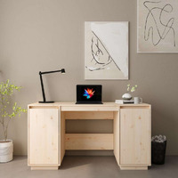 Vidaxl Desk 55.1""X19.7""X29.5"" Solid Wood Pine