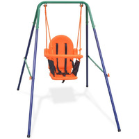 Vidaxl Toddler Swing Set With Safety Harness Orange
