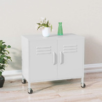 Vidaxl Storage Cabinet White 23.6""X13.8""X22"" Steel