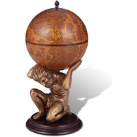 Vidaxl Globe Bar Wine Stand Atlas Design 16.5""X16.5""X33.5""