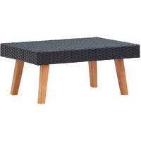Vidaxl Patio Coffee Table Poly Rattan Black