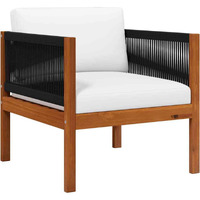 Vidaxl Patio Chair With Cushion Solid Acacia Wood