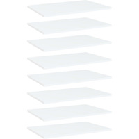 Vidaxl Bookshelf Boards 8 Pcs White 23.6""X15.7""X0.6"" Engineered Wood